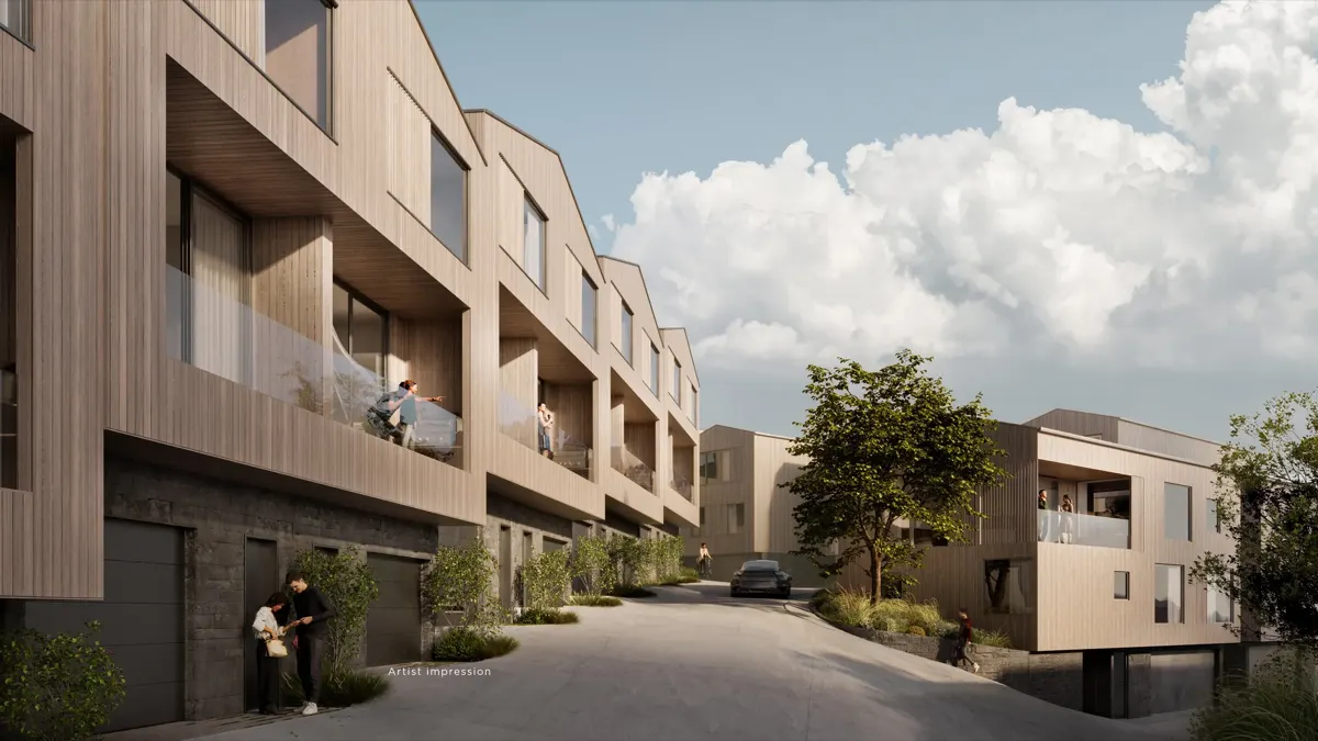 Terrace residences stepping down the lane, artist impression